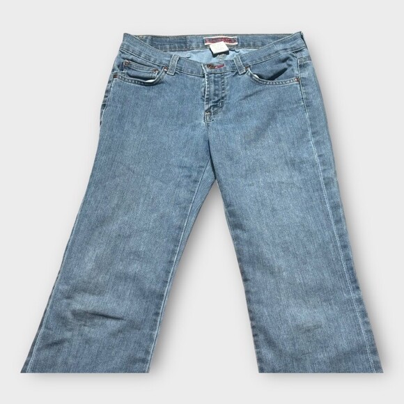 Z. Cavaricci Blue Flare Wide Leg Jeans - Picture 7 of 7